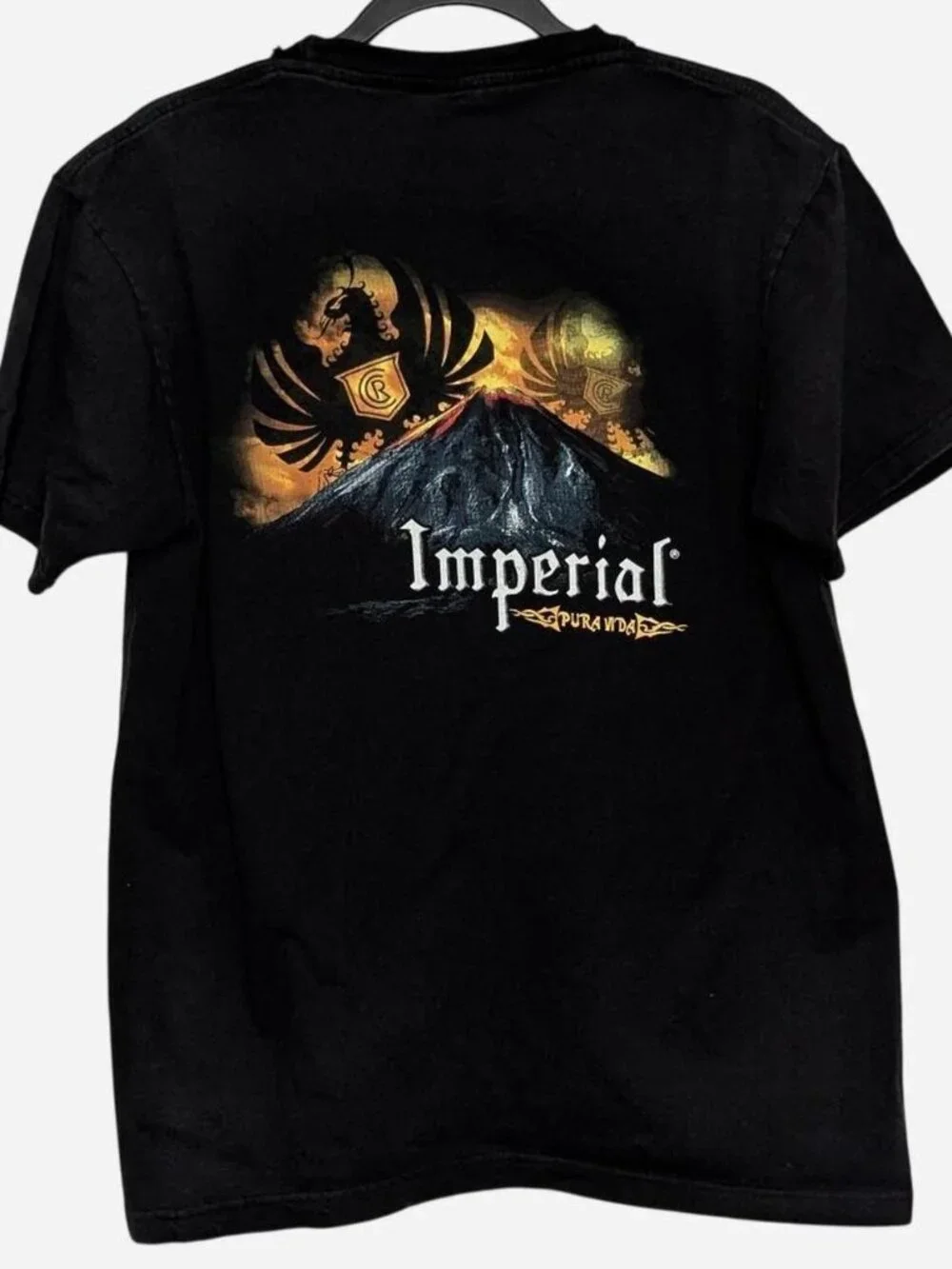 Official Imperial Beer Costa Rica Arenal Volcano Graphic Tee - Size Large